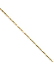 1.1mm, 14 Karat Yellow Gold, Round Snake Chain - 18 inch