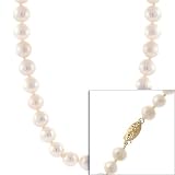 8mm Freshwater Pearl 14K Gold Classic Necklace 18''
