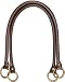 Clover Leather Bag Straps Tube Style 24-Inch, Brown, 1-Pair / 2-Pieces