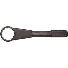 Martin 8807 Forged Alloy Steel 1-1/16" Opening 45 Degree Offset Striking Face Box Wrench, 12 Points, 10" Overall Length, Industrial Black Finish