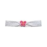 Crocheted Butterfly on Stretch Lace Headband
