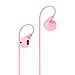 Earbuds, Uiisii U1 Pink in Ear Headphones with Heavy Bass, Cute Earphones with Microphone and Volume Control, Compatible for iPhone Android Smartphones