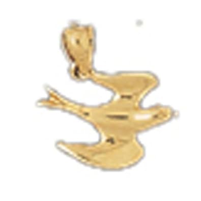 Cheap Girls Jewelry Dazzlers Solid 14k Gold Bird Charm Pendant Available in three colors from jewelsberry (weights: 1.1 grams only) For Sale