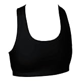 Black Sports Bra, cotton spandex jersey cotton, imprintable,