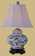 Formal Fine Quality Asian & Oriental Home D&eacute;cor - 15" Small Porcelain Jar Desk Lamp
