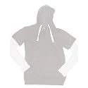 Gray and White One of A Kind 2 Color Hoodie mock t-shirt sleeves & fleece body,
