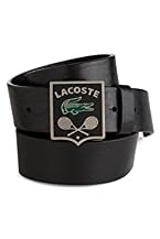 Men's Leather Belt With Lacoste Logo Buckle