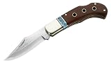 Eigenschaften Herbertz  / Herbertz Damast-Taschenmesser, 49 Lagen, Cocobolo-Holz, Türkis-Einlagen, Neusilberbacken