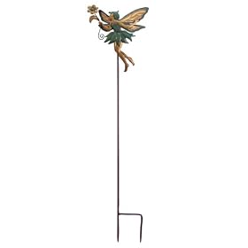 Red Carpet Studios Daydreams Garden Stake Decor, Fairy With Flower, 32-Inch by 