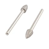 uxcell ダイヤモンドポイント　ダイヤモンドマウントポイント　3mm x 6mm　コーンヘッド　バフビット4個