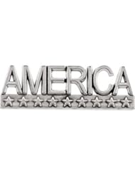 07.50X22.50 Mm 14K Yellow Gold America Lapel Pin
