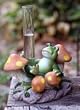 Laid Back Watching It Rain Frog Rain Gauge Statuary
