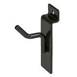 Quality Store Fixture 1 Deluxe Slatwall Hook -Black -Box of 96 by QSF