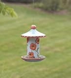 Bird Brain 6192 Poppy Ceramic Bird Feeder