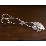 SNOWFLAKE SALAD TONGS - SILVER PLATED SNOWFLAKE DESIGN SALAD TONGS