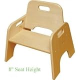 Toddler Chairs-Set Of 2-Hardwood-8″H Seat