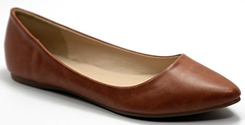 Walstar Women's Comfortable Point Toe Flat Pumps Shoes