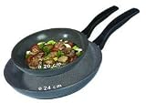 Produkt-Bild: STONELINE &reg; Aluminium 2-teiliges Pfannen Set, Durchmesser 20 cm und 24 cm, ohne Glasdeckel, mit hochwertiger Antihaftbeschichtung, auch f&uuml;r Induktion