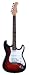 Glen Burton 39" Inch WINE RED Double Humbucker Full Size Electric Guitar [Fat Strat&reg; Style] (Free eBook & DirectlyCheap(TM) Translucent Blue Medium Guitar Pick)