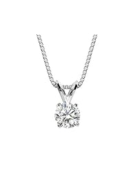 Diamond Solitaire Pendant Necklace 1/20 Carat in 10K Gold