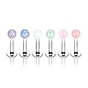Body AccentzTM 6 Ultra Sparkle Ball Labret Monroe Lip chin Cheek Ring 16g