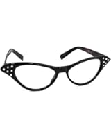Hip Hop 50s Shop Womens Cat Eye Rhinestone Glasses