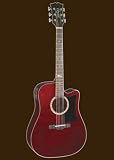 Sierra SD35CEWR Acoustic Electric Cutaway Guitar Set- Alpine Series