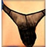 Mesh Male Enhancer Undies - Black - One Size Fits Most