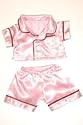 Pink Satin Pj's fits 8" animal like webkinz, shining star, build-a-bear and Make Your Own Stuffed Animals