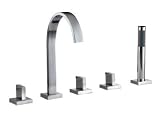 Luxury Cubix 5 Hole Deck Mounted Bath Shower Mixer
