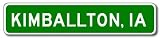 KIMBALLTON, IOWA City Limit Sign - Aluminum - 6 x 24 inches
