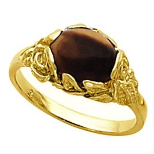 14K Yellow Gold Tiger Eye Ring