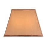 Large Rectangular Lampshade with Burgundy Trim from Destination Lighting