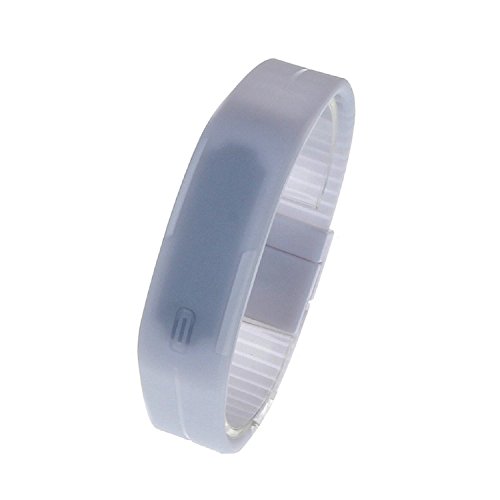 Affute Ultra Thin Sports Silicone Digital LED Sports Bracelet Wrist Watch(white)