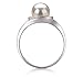 PearlsOnly - Clare White 6-7mm AAA Quality Freshwater 925 Sterling Silver Cultured Pearl Ring - Size-7