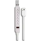 First Alert Fire Shield Protected White Phone/fax/modem Protection 6 Outlet Surge Strip with 3 foot cord 1350 Joules 90813