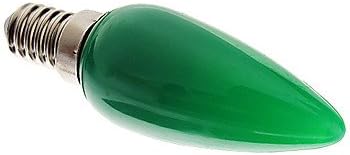 Bulb, E14 0.8W 8-LED Green Light LED Candle Lamp(AC 220V)