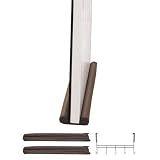 Hampton Direct Twin Draft Guard Window/Door Insulating Device with Over-the-Door Hook, Brown, 2-Pack