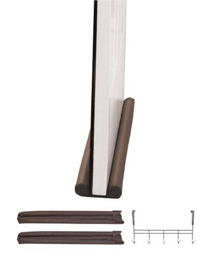 Hampton Direct 53341 Twin Draft Guard Insulating Device with Free Door Hook, Brown, 2-Pack