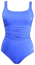 Reebok Women's Waterfitness Solid Shirred Tank Swimsuit