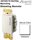 Leviton AC00R-1LW Acenti 120-Volt AC Matching Remote to 120-Volt Dimmers/Fan Speed Control for 3-Way or up to 5 Location Applications, with LEDs, Alabaster