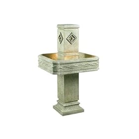 Kenroy Home Garden Star Outdoor Fountain in Limestone finish is 44 high by 