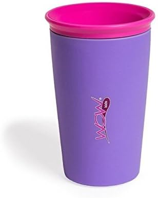 Wow Cup for Kids - NEW Innovative 360 Spill Free Drinking Cup - BPA Free - 9 Ounce (Purple) by Wow Kids