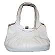 Coach Ergo Pearl Ivory White Gold Leather Pleated Kisslock Framed Handbag 14379