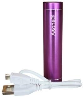 Asone Purple 2600mAh Portable External Power Bank Battery Charger For iPhone5 4S 4 3GS i9300