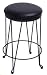 #103 Wrought Iron 31in backless round seat non swivel bar stool - Teena
