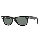 UPC 805289126577 product image for Ray-Ban RB2140 Original Wayfarer Sunglasses 50 mm,Black Frame/Crystal Green Lens | upcitemdb.com