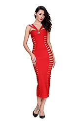 Sexy Slit Sleeveless Nylon/Rayon/Spandex Ankle Length Cocktail Bandage Dress/Bodycon Dress/Club Dress/Evening Dress/Wedding Dress/Maxi Dress 