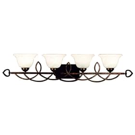 Yosemite Home Decor 98794DB Cypress 39-Inch 4-Light Bathroom Vanity, Dark Brown by Yosemite Home Decor