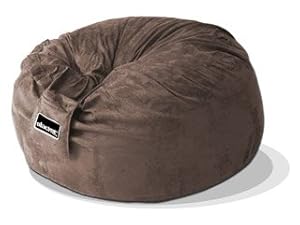 4 Foot Earth Microsuede Foam Bean Bag Slacker Sack Gaming Chair Like Love Sac Medium Brown